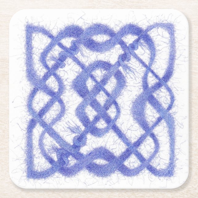 Dessous-de-verre Carré En Papier DESSOUS DE VERRE en papier Carré VIOLET CELTIC KNO (Devant)