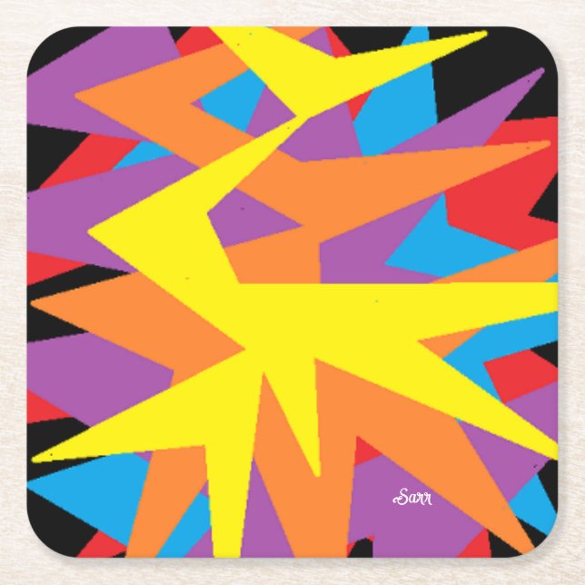 Dessous-de-verre Carré En Papier Dessous de verre en papier : Confusion (Devant)