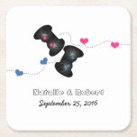 Dessous-de-verre Carré En Papier Dessous de verre en papier Mariage Geeky Gamers bl<br><div class="desc">Vous et votre lien bien-aimé avez-vous parlé de votre amour partagé pour le jeu vidéo ? Ces charmants Dessous de verre en papier Mariage Geeky Gamers sont parfaits pour vous ! Doté d'une paire de contrôleurs de jeux vidéo noirs avec boutons rose et bleu reliés par des points et des...</div>