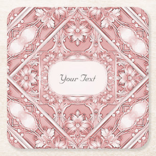 Dessous-de-verre Carré En Papier Dessous de verre en papier rose