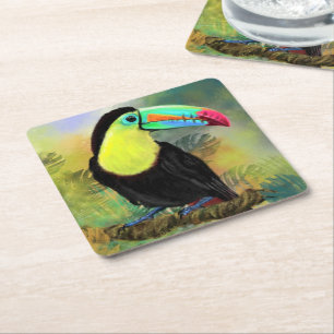 Dessous-de-verre Carré En Papier Dessous de verre en papier Toco Toucan