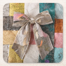 Dessous de verre en ruban de tissu en forme de noe