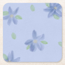 Dessous de verre fleur pervenche