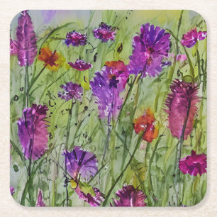 Dessous-de-verre Carré En Papier Dessous de verre fleur sauvage