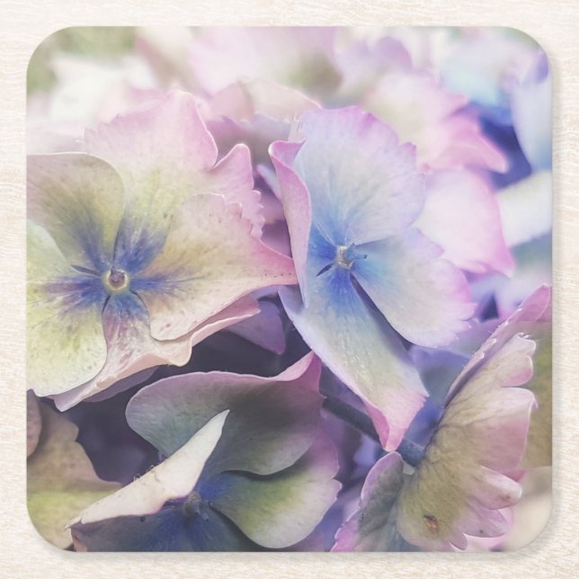 Dessous-de-verre Carré En Papier Dessous de verre floraux (Devant)