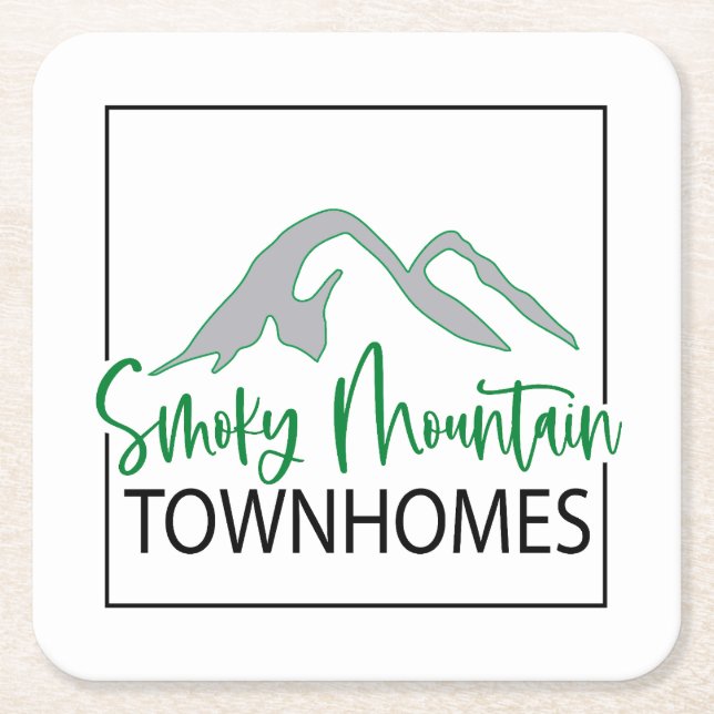 Dessous-de-verre Carré En Papier Dessous de verre jetables du logo personnalisé (Devant)