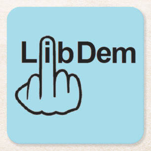 Dessous-de-verre Carré En Papier Dessous de verre Lib Dem Flip