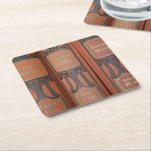 Dessous-de-verre Carré En Papier Dessous de verre littéraire