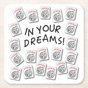 Dessous-de-verre Carré En Papier Dessous de verre Mah Jong Joker