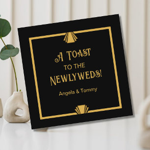 Dessous-de-verre Carré En Papier Dessous de verre Mariages Art déco   Gatsby person
