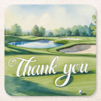 Dessous de verre Merci pour le golf | Terrain de g