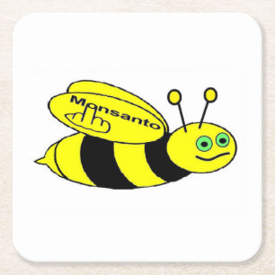 Dessous-de-verre Carré En Papier Dessous de verre Monsanto Bee Flip