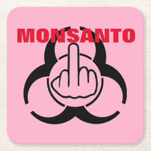 Dessous-de-verre Carré En Papier Dessous de verre Monsanto Bio Risque Retourner