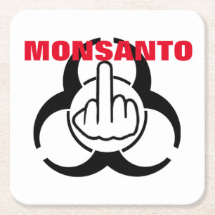 Dessous-de-verre Carré En Papier Dessous de verre Monsanto Bio Risque Retourner