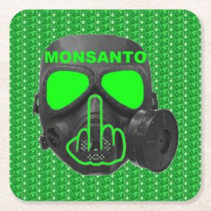 Dessous-de-verre Carré En Papier Dessous de verre Monsanto Masque à gaz Flip