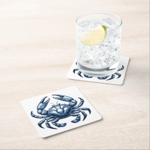 Dessous-de-verre Carré En Papier Dessous de verre nautique du crabe