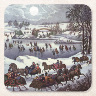 Dessous-de-verre Carré En Papier DESSOUS DE VERRE PAPER : New York : Central Park :