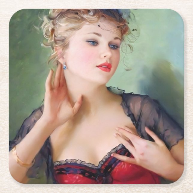 Dessous-de-verre Carré En Papier Dessous de verre papier (Devant)