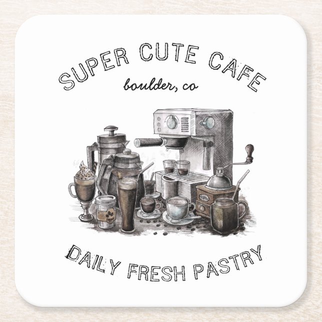 Dessous-de-verre Carré En Papier Dessous de verre papier (Devant)