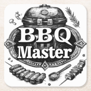 Dessous-de-verre Carré En Papier Dessous de verre papier BBQ Master"