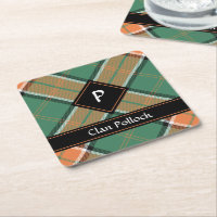 Dessous de verre papier Carré Clan Pollock Tartan
