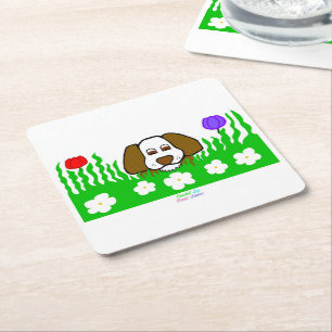 Dessous-de-verre Carré En Papier Dessous de verre papier Carré Pup N Play