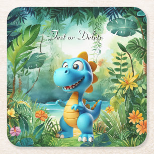 Dessous-de-verre Carré En Papier Dessous de verre Papier Dinosaur Cute