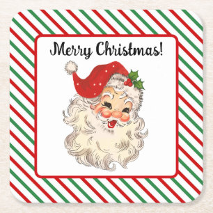 Dessous-de-verre Carré En Papier Dessous de verre papier du Père Noël