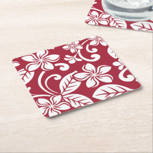 Dessous-de-verre Carré En Papier DESSOUS DE VERRE papier ISLAND PLUMERIA (CARDINAL 