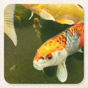 Dessous-de-verre Carré En Papier Dessous de verre papier Koi Carp