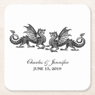 Dessous-de-verre Carré En Papier Dessous de verre papier Mariage Silver Elegant Dra