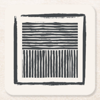 Dessous-de-verre Carré En Papier Dessous de verre papier noir et blanc