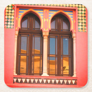 Dessous-de-verre Carré En Papier Dessous de verre personnalisés de photos Windows r