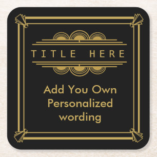 Dessous-de-verre Carré En Papier Dessous de verre personnalisés par style de l'art