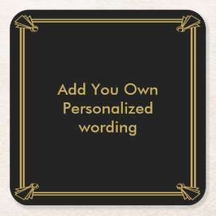 Dessous-de-verre Carré En Papier Dessous de verre personnalisés par style de l'art