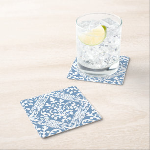 Dessous-de-verre Carré En Papier Dessous de verre portugais en papier carreaux