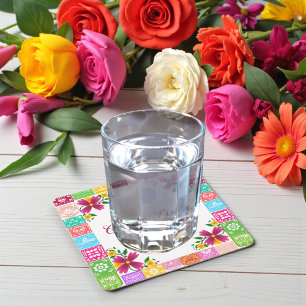 Dessous-de-verre Carré En Papier Dessous de verre pour Baby Shower Floral Art Popul