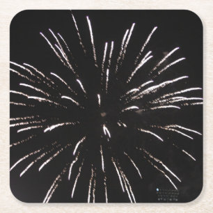 Dessous-de-verre Carré En Papier Dessous de verre pour boissons Feux d'artifice