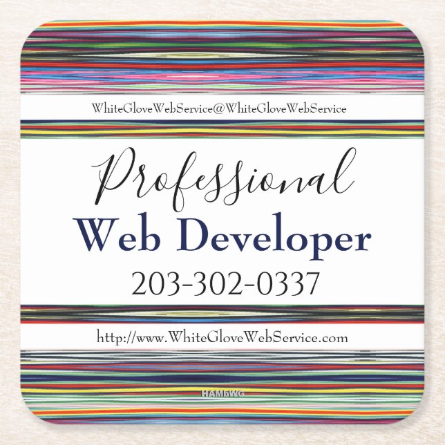 Dessous-de-verre Carré En Papier Dessous de verre promotionnel HAMbyWG (Devant)