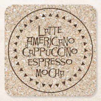 Dessous-de-verre Carré En Papier Dessous de verre ronds de liège