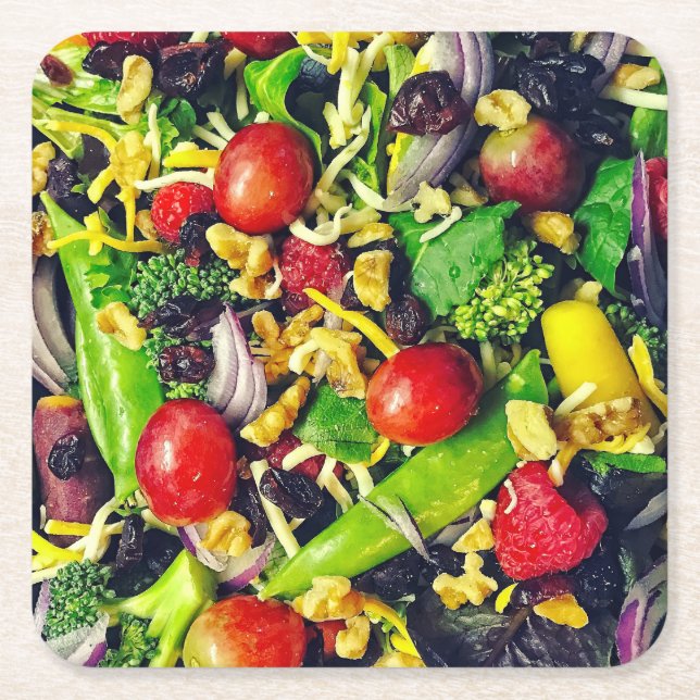 Dessous-de-verre Carré En Papier Dessous de verre salés sains (Devant)