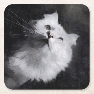 Dessous-de-verre Carré En Papier Dessous de verre sibériens de portrait