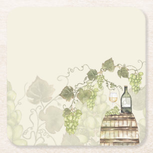 Dessous-de-verre Carré En Papier Dessous de verre sur le thème du vin – Inspiré des