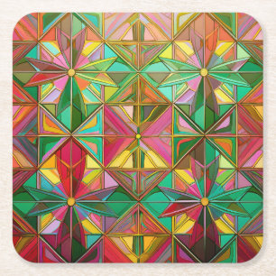 Dessous-de-verre Carré En Papier Dessous de verre triangle géométrique