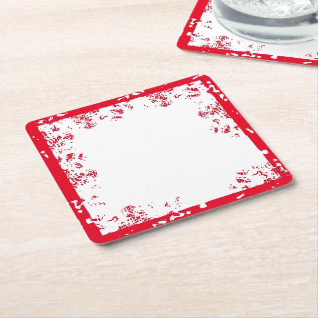 Dessous-de-verre Carré En Papier Dessous de verre Valentine White & Red Scruff (Incliné)