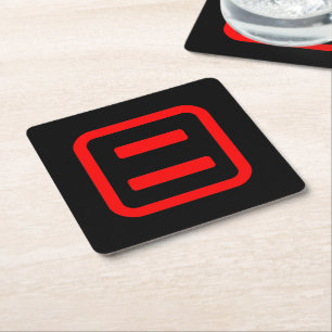 Dessous-de-verre Carré En Papier Deux japonais 二 【Ni】 Kanji