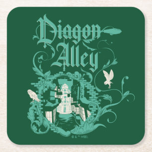 Dessous-de-verre Carré En Papier DIAGON ALLEY™ Graphique Vintage