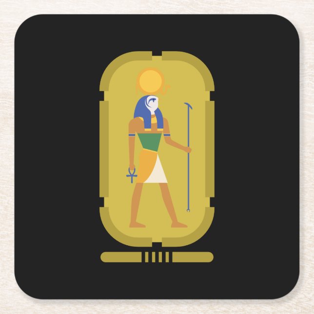 Dessous-de-verre Carré En Papier Dieu du soleil (Devant)