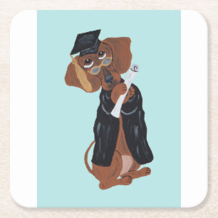 Dessous-de-verre Carré En Papier Diplômé de Dachshund