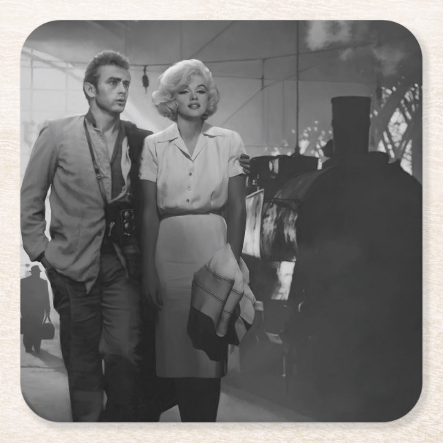 Dessous-de-verre Carré En Papier Dire l'adieu (Devant)